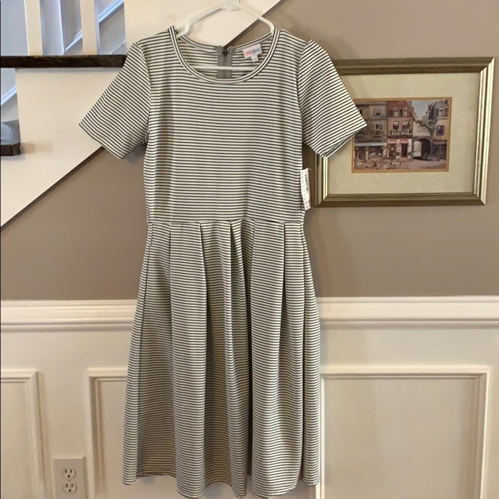 NWT Lularoe Amelia Large Stripes Striped Dress